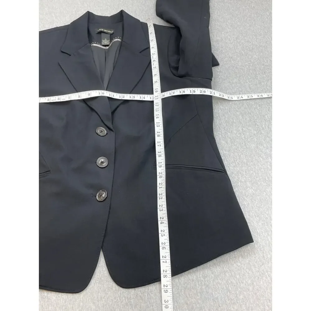 Lane‎ Bryant Blazer Womens 16 Black Stretch Notch Lapel 3-Button Single Breasted